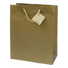  Dísztasak CREATIVE Special Simple L 26x32x12 cm egyszínű arany zsinórfüles ajándéktasak