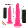 DIVERSIA DIVERSIA - RUGALMAS VIBRÁCIÓS VIBRÁCIÓS DILDÓ 23 CM - RÓZSASZÍN