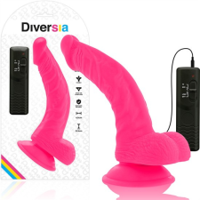  DIVERSIA - RUGALMAS VIBRÁLÓ DILDÓ 21,5 CM - RÓZSASZÍN műpénisz, dildó