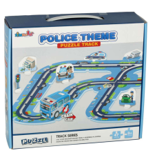 DIY Rendőrségi autó pálya puzzle 47 db autópálya és játékautó