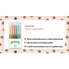 DJECO 6 db csillogó tekercs-gél marker készlet, Djeco toll