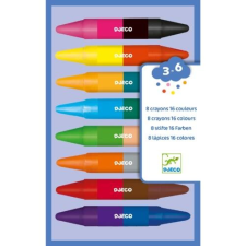 DJECO 8 duplavégű zsírkréta - 8 twins crayons- DJECO kréta