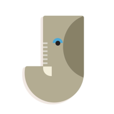 DJECO Állatdekor betű - J - Graphic animal letter tapéta, díszléc és más dekoráció