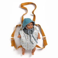 Djeco Babahordozó - Kékes-szürkés - Baby Carrier Blue Gray játékbaba felszerelés