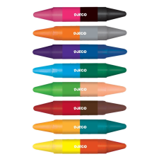 DJECO Djeco 8 duplavégű zsírkréta - 8 twins crayons kréta