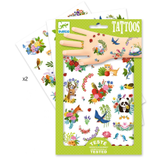 DJECO Djeco: Design by Tetováló matricák - Boldog tavasz - Happy spring kreatív és készségfejlesztő