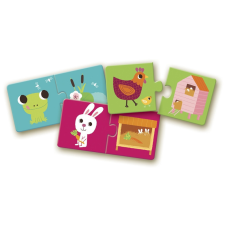 DJECO Djeco Párosító puzzle - Ki hol lakik - Habitat puzzle, kirakós