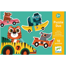 DJECO Duo puzzle Versenyautók (3070900081482) puzzle, kirakós