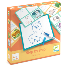 DJECO : Eduludo Rajzolás lépésről lépésre - Mintázat - Eduludo Step by Step Lama & Co kreatív és készségfejlesztő