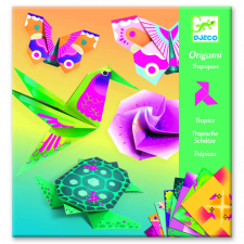 DJECO Egzotikus állatok origami kreatív készlet kreatív és készségfejlesztő