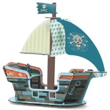 DJECO Építőjáték - Kalózhajó 3D - Pirate boat 3D kreatív és készségfejlesztő