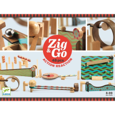 DJECO Építőjáték - Zig & Go - 48 darabos - Djeco kreatív és készségfejlesztő