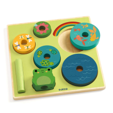 DJECO Fából rakható puzzle és játék, Djeco puzzle, kirakós