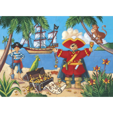  Djeco Formadobozos puzzle - Kalózok kincse - The pirate and his treasure játékfigura
