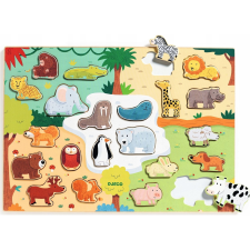 DJECO Formaillesztő, formaberakó - Állati formák - Puzzlo Animo (DJ01830) puzzle, kirakós