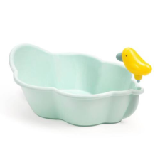 DJECO Fürdőkád játékbabáknak - Kék, sárga madárral - Bathtub játékbaba felszerelés