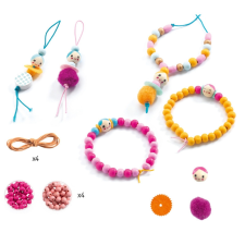 DJECO Gyöngyfűzés - Fagyöngyök és figurák - Beads and figurines kreatív és készségfejlesztő