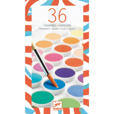 DJECO Korongos gouache festék - 36 szín kreatív és készségfejlesztő