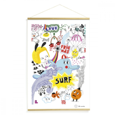  Djeco: Little Big room Falikép - Szörf-parti - Surf&#039;s party grafika, keretezett kép