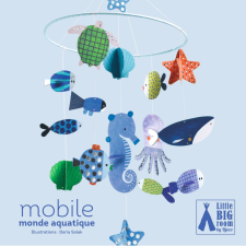 DJECO : Little Big room Szélmobil föggődísz - Vízi világ - Aquatic world kreatív és készségfejlesztő