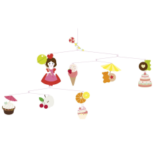 Djeco: Little Big room Szélmobil függődísz - Édességek - Sweets egyéb bébijáték