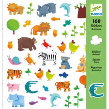 DJECO Matricák - Állatok - Animals- DJECO kreatív és készségfejlesztő