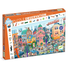 DJECO Megfigyeltető puzzle - A város, 200 db-os - The city puzzle, kirakós