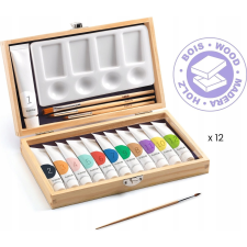 DJECO Művészeti műhely - Festő készlet - 12 Gouaches - Artist’s box (DJ08908) kreatív és készségfejlesztő