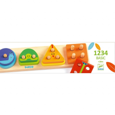 DJECO Oktató játék 1234Basic, Djeco formabedobó