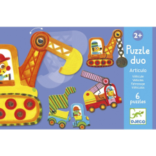 DJECO Párositó puzzle 6db-os - Munkagépek puzzle, kirakós