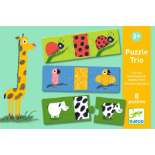 DJECO Párosító puzzle - Állati mintázatok - Trio Naked animals Djeco puzzle, kirakós