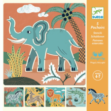 DJECO Rajzsablonok - Vadállatok - Wild animals DJECO kreatív és készségfejlesztő