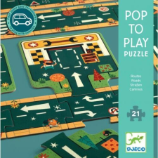 DJECO Roads - Utak, irányok óriás puzzle (DJ07162) puzzle, kirakós