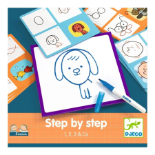 DJECO Step by Step 1, 2, 3 Co - Rajzolni tanulok lépésről lépésre kreatív és készségfejlesztő