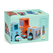 DJECO Topanicar - Toronyépítő kocka, Autók városa barkácsolás, építés