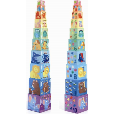 DJECO Toronyépítő Kocka - Szivárvány (DJ08510) kreatív és készségfejlesztő