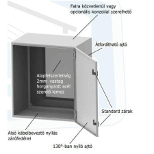  DKC CE lemezszekrény IP66 500x400x200mm DKC-R5CE0542 villanyszerelés