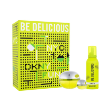DKNY Be Delicious, SET: edp 100ml + edp 7ml + Sprchová Hab 150ml kozmetikai ajándékcsomag