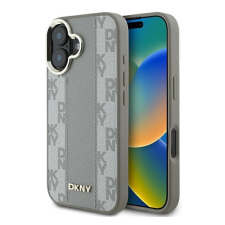 DKNY Checkered Pattern iPhone 16 hátlap tok, bézs DKHMP16SPCPVSLE tok és táska