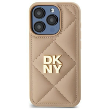 DKNY DKHCP14LPQDSLE Quilted Stack Logo tok iPhone 14 Pro - bézs tok és táska