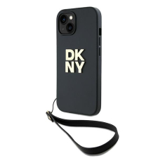 DKNY DKHCP15MPBSWSK Wrist Strap Stock Logo tok iPhone 15 Plus - fekete tok és táska