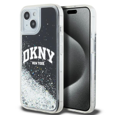 DKNY DKHCP15SLBNAEK Liquid Glitter Big Logo tok iPhone 15 / 14 / 13 - fekete tok és táska