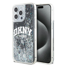 DKNY DKHCP15XLBNAEK Liquid Glitter Big Logo tok iPhone 15 Pro Max - fekete tok és táska