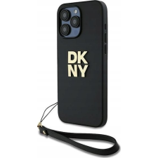 DKNY DKHCP16LPBSWSK Wrist Strap Stock Logo Keménytok iPhone 16 Pro - Fekete (DKHCP16LPBSWSK) tok és táska