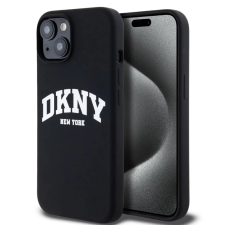 DKNY DKNY Liquid Silicone Arch Logo MagSafe tok iPhone 15 készülékhez fekete tok és táska