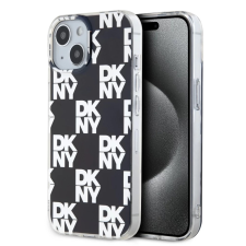 DKNY DKNY PC/TPU Checkered Pattern tok iPhone 14 készülékhez fekete tok és táska