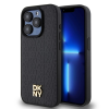 DKNY DKNY PU bőr Repeat Pattern Stack Logo MagSafe tok iPhone 15 Pro készülékhez fekete