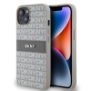 DKNY DKNY PU Leather Repeat Pattern Tonal Stripe tok iPhone 14 készülékhez bézs