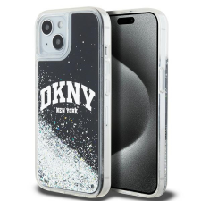DKNY iPhone 13 / 14 / 15 Arch LOGO Glitter műanyag Telefon tok - Fekete (DKHCP14SLBNAEK) tok és táska