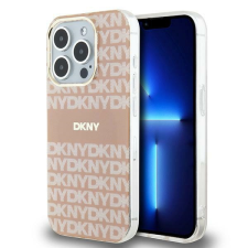 DKNY iPhone 14 Pro MagSafe Mintás középcsíkkal PC TPU Telefon tok - Pink (DKHMP14LHRHSEP) mobiltelefon kellék